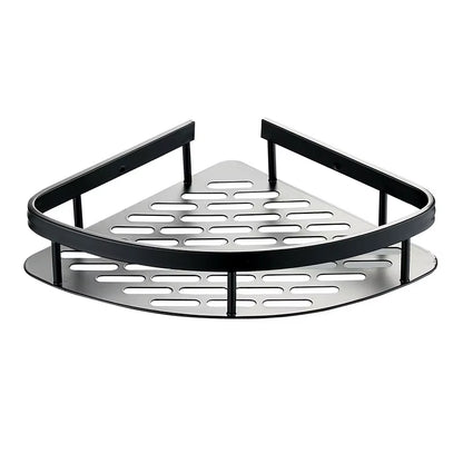 Bathroom Shelf Aluminum Alloy Shampoo Rack Makeup Storage Organizer Shower Shelf Bathroom Accessories No Drill Wall Corner Shelf